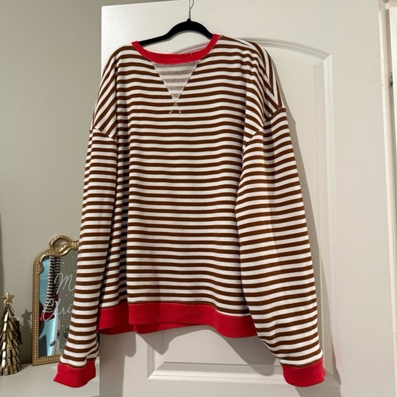 Free People Sweaters - NWT Free People oversized crewneck in Coffee